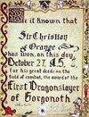 First Dragon Slayer of Gorgonoth Christian of Orange Scribe Unknown. October 27, 1973