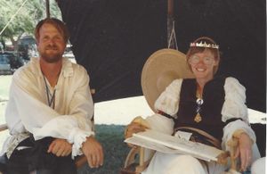 Damales Redbeard and Ascelyn Schirleah, Summer Queen's Champion Tournament 1990 in Dreiburgen, 06/03/1990
