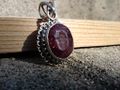 Hand of Fatima carved in ruby